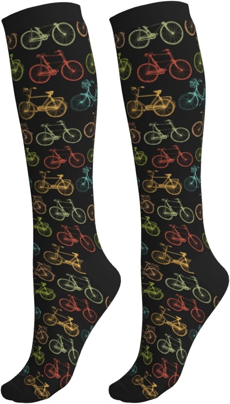 bassyil Compression Socks for Women & Men Circulation 15-20 mmHg Knee High Best Support for Nurses Travel Running Athletic - Image 1